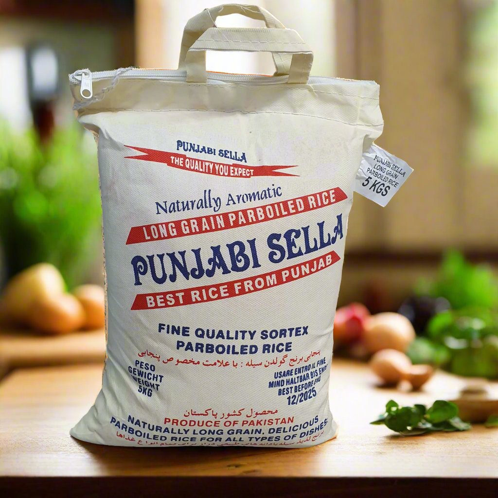 Punjabi Sella Long Grain Parboiled Rice - 5KG - salpers